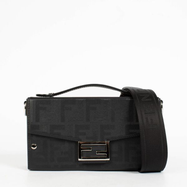 Authentic pre-loved Fendi Black FF Baguette Soft Trunk Bag on Labellov.com 
