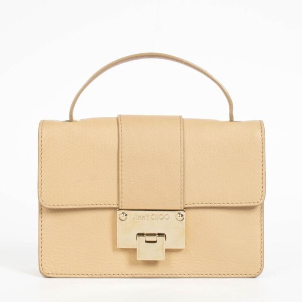 Authentic pre-loved Jimmy Choo Beige Top Handle Bag on Labellov.com