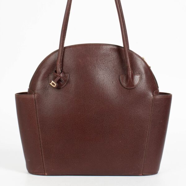Authentic pre-loved Delvaux Burgundy Mousson Bag on Labellov.com