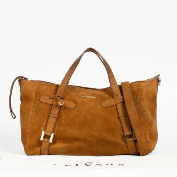 Delvaux Camel Suede Saint Germain Bag