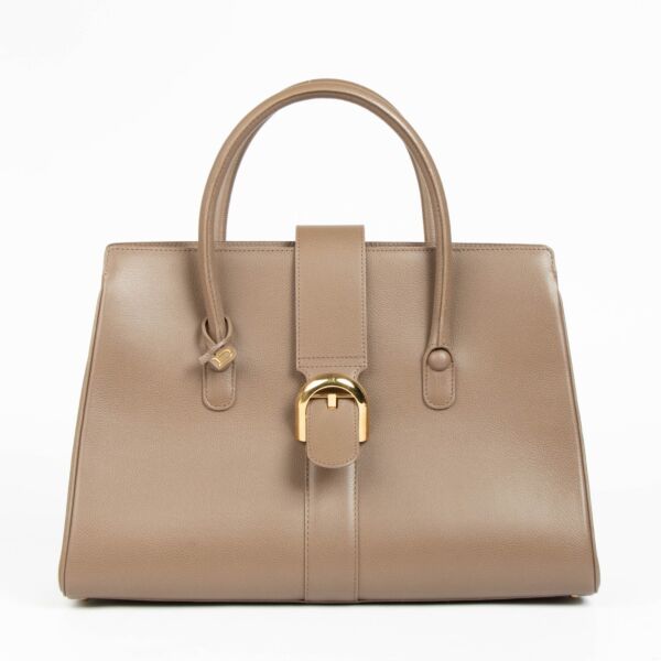 Shop this authentic Delvaux Taupe Jumping Brillant Cabrilot Bag pre-loved on Labellov.com 