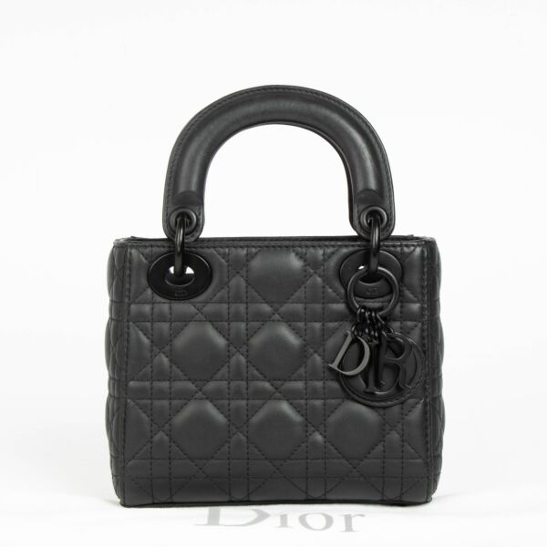Christian Dior Black Ultramatte Mini Lady Dior Bag