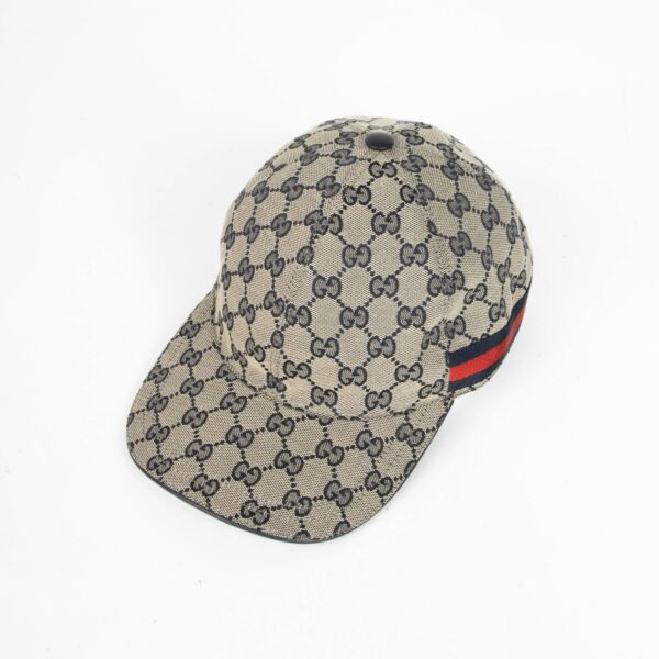 Gucci GG Canvas Web Line Cap - Size M
