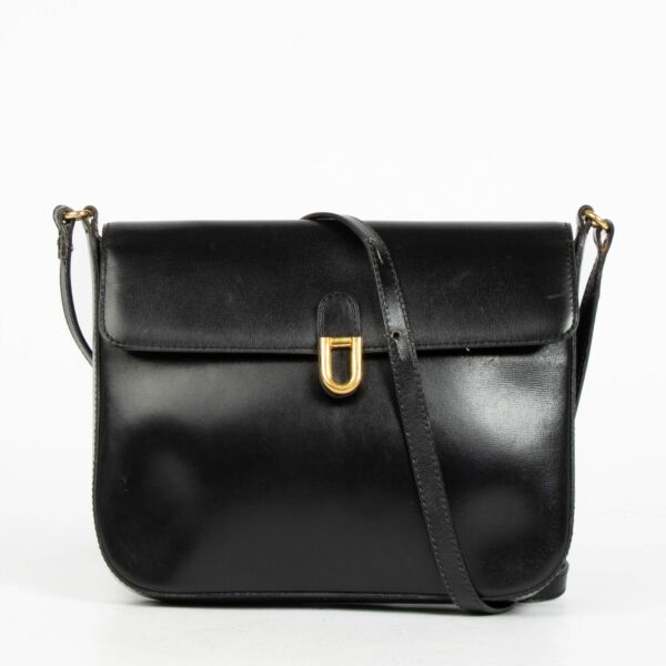 Authentic pre-loved Delvaux Black Box Calf Crossbody Bag on Labellov.com