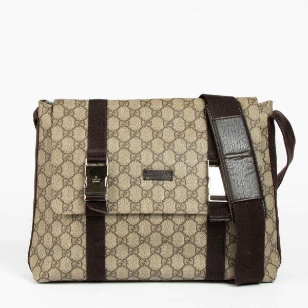 Shop this 100% authentic Gucci Monogram Canvas Messenger Bag at labellov.com.