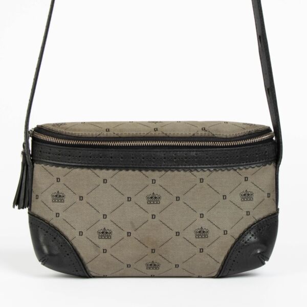 Authentic pre-loved Delvaux Logo Canvas Blue Crossbody Bag on Labellov.com