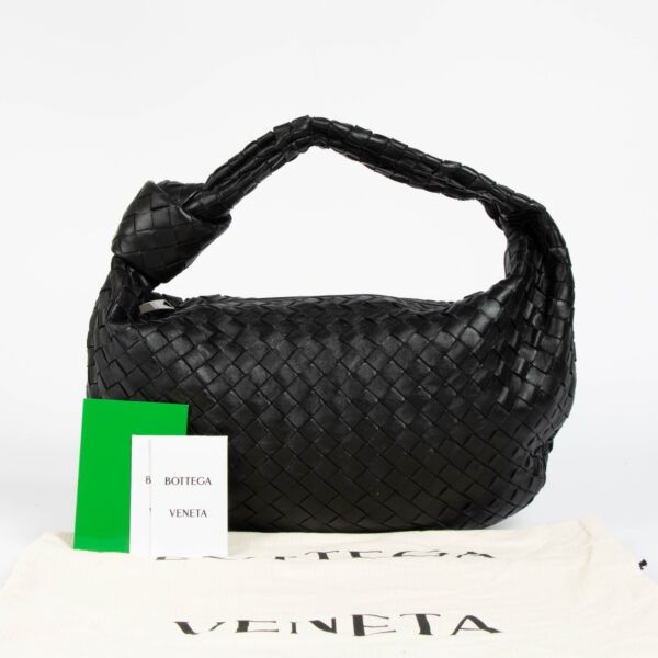 Bottega Veneta Black Intrecciato Jodie Small Knotted Bag