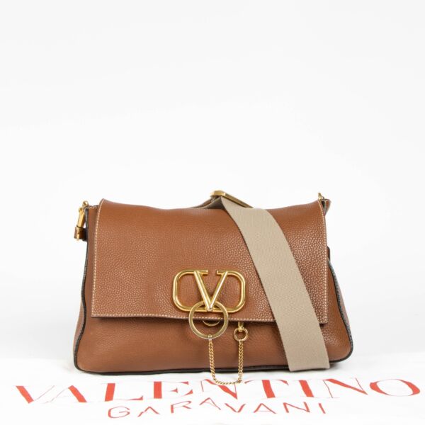 Valentino Garavani Cognac VRing Crossbody Bag