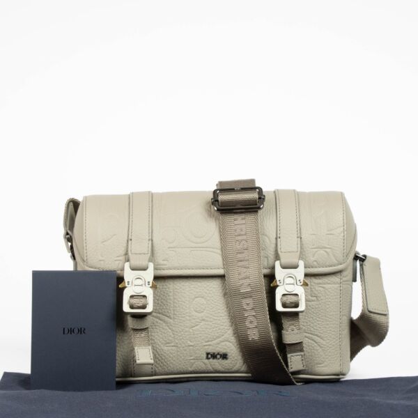 Christian Dior Beige Dior Gravity Leather Hit the Road Messenger Bag