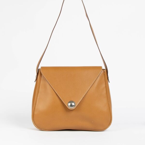 Shop this authentic Hermès Naturel Sable Ardennes Large Christine Envelope Bag pre-loved on Labellov.com 