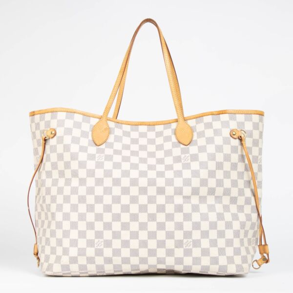 Authentic pre-loved Louis Vuitton Damier Azur Neverfull GM Shoulder Bag on Labellov.com
