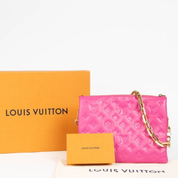 Louis Vuitton Fuchsia Lambskin Coussin PM Bag