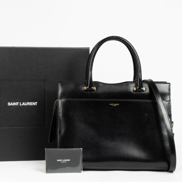 Saint Laurent Black Box Leather Uptown Medium Bag