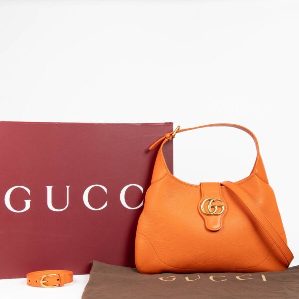 Gucci Orange Leather Aphrodite Medium Bag