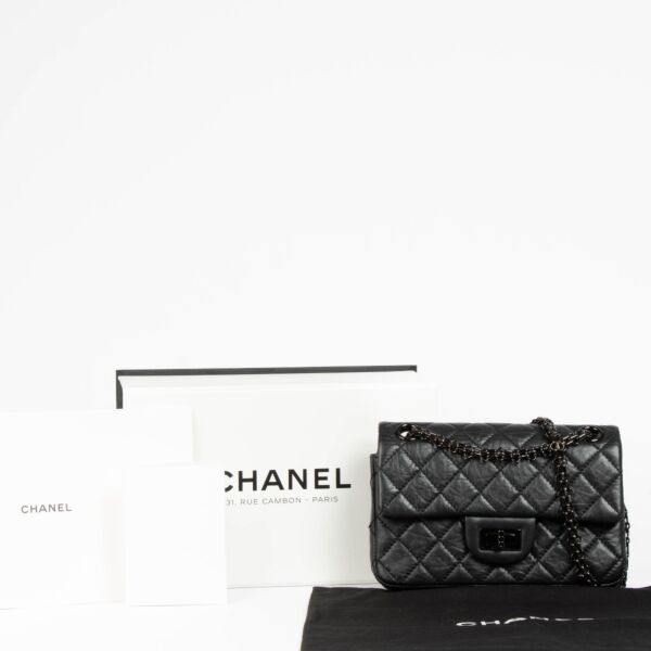 Chanel So Black Calfskin Mini 2.55 Reissue Bag