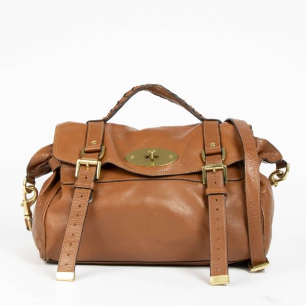 Mulberry Oak Soft Buffalo Leather Alexa Satchel Bag