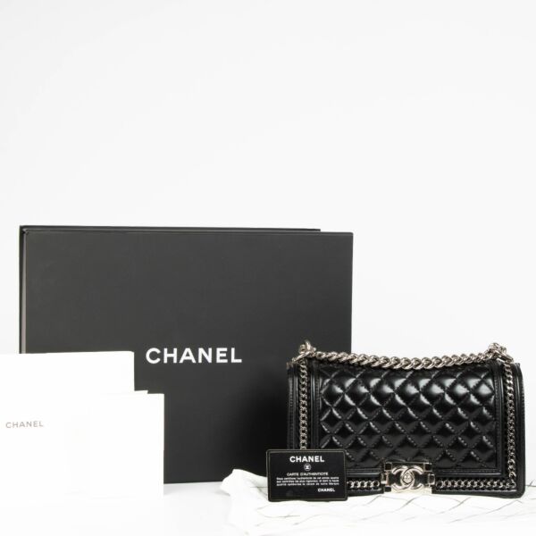 Chanel Black Chain Around Medium Boy Chanel Bag