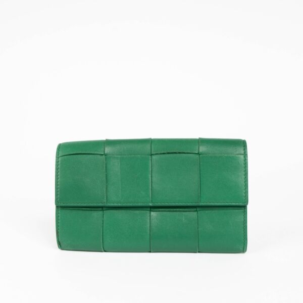 Bottega Veneta Racing Green Maxi Intrecciato Large Wallet