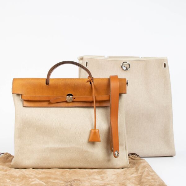 Hermès Vintage Herbag Canvas/Leather 2-in-1 Bag