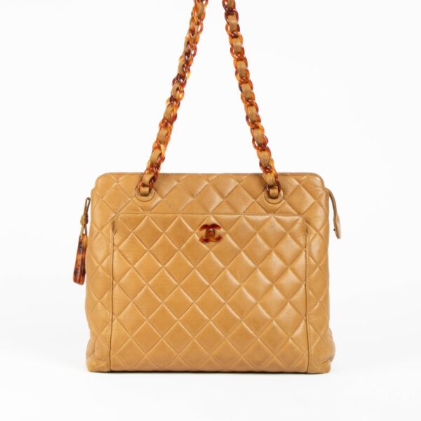 Shop this 100% authentic Chanel Beige Tote Shoulder Bag at Labellov.com