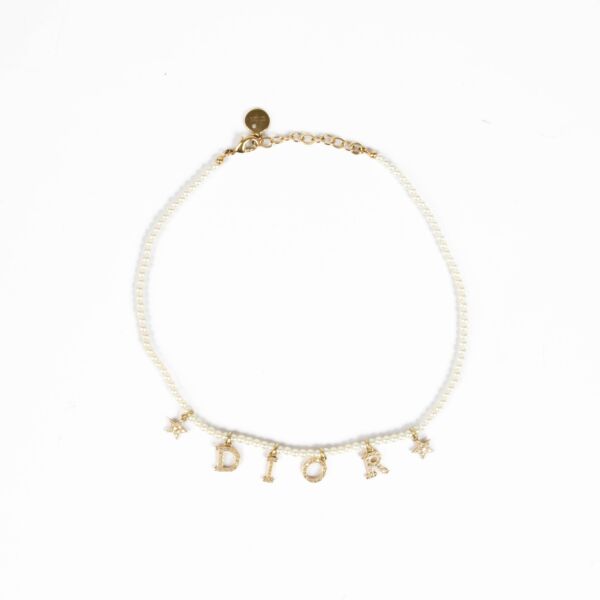 Authentic pre-loved Christian Dior Pearl Crystal Necklace on Labellov.com