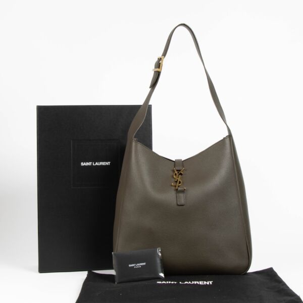 Saint Laurent Green Le 5 a 7 Large Shoulder Bag