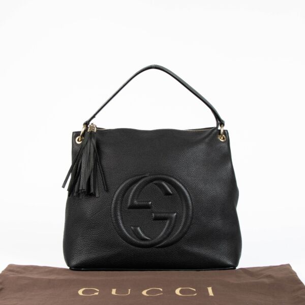 Gucci Black Leather Soho Shoulder Bag 