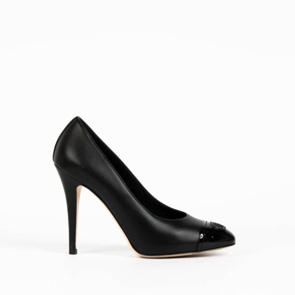 Authentic pre-loved Chanel Black Heels - Size 37.5 on Labellov.com