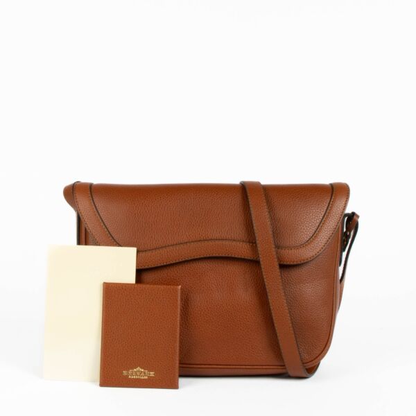 Delvaux Tan Crossbody Flap Bag 