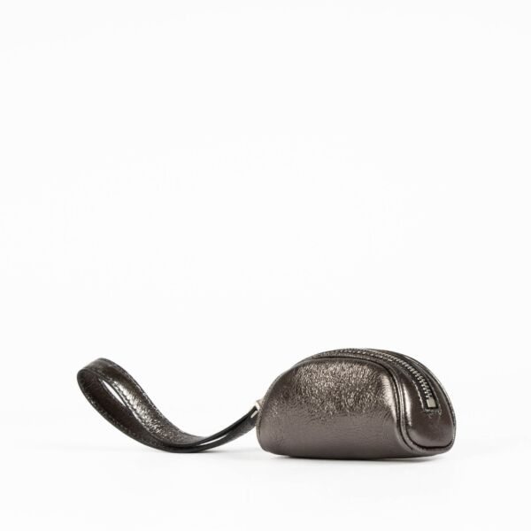 Delvaux Dark Metallic Coin Purse 