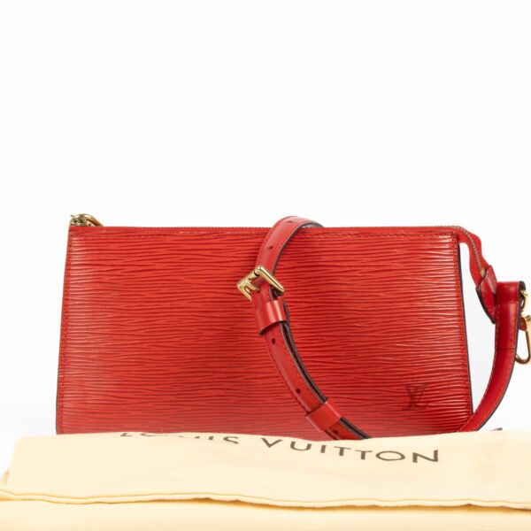 Louis Vuitton Red Epi Leather Pochette 
