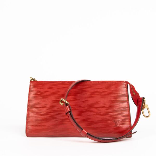 Louis Vuitton Red Epi Leather Pochette 