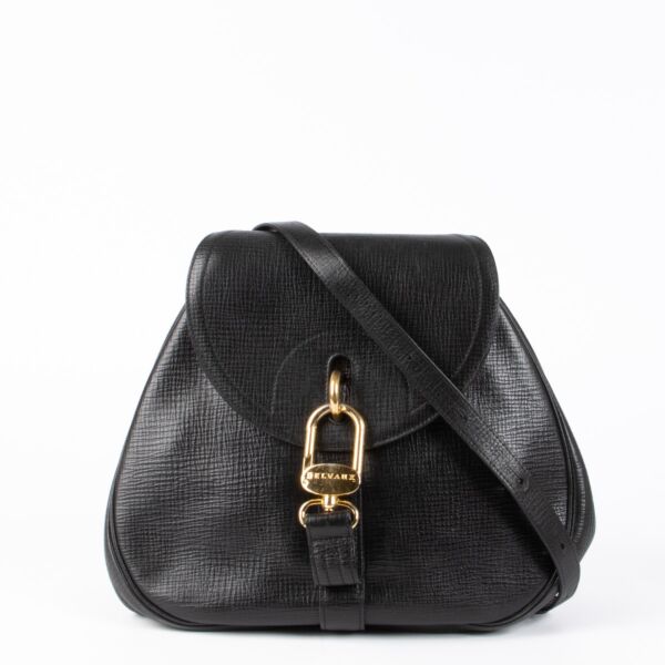 Authentic pre-loved Delvaux Black Leather Cerceau Shoulder Bag on Labellov.com
