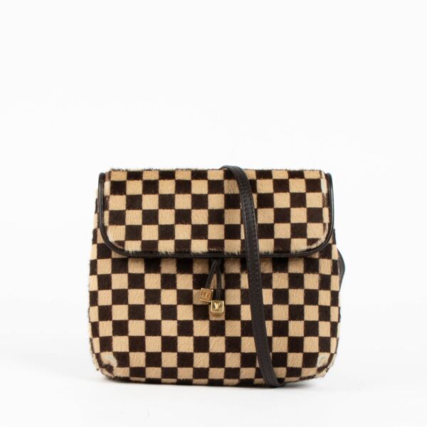 Authentic pre-loved Louis Vuitton Damier Pony Hair Sauvage Gazelle Small Crossbody Bag on Labellov.com