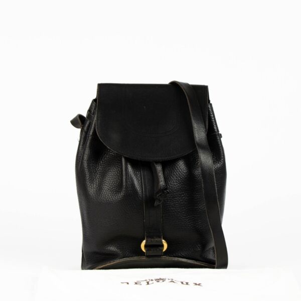 Delvaux Black Leather Vintage Crossbody Bag