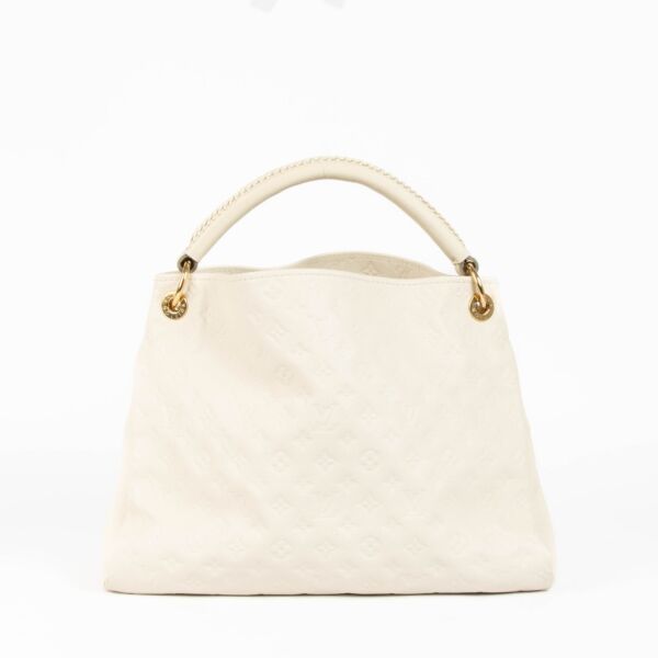 Louis Vuitton Artsy MM White Monogram Empreinte leather shoulder bag