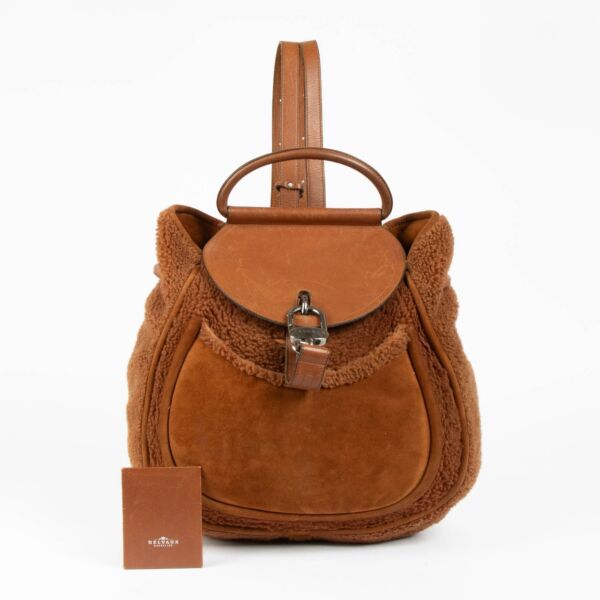 Delvaux Brown Teddy Cerceau Backpack