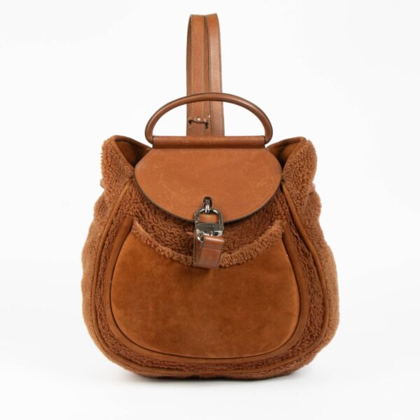 Shop the authentic Delvaux Brown Teddy Cerceau Backpack secondhand on Labellov.com