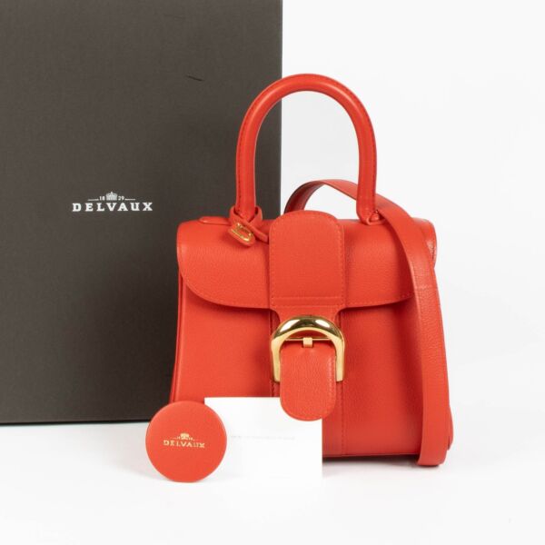 Delvaux Red Lipstick Leathter Brillant Mini Bag