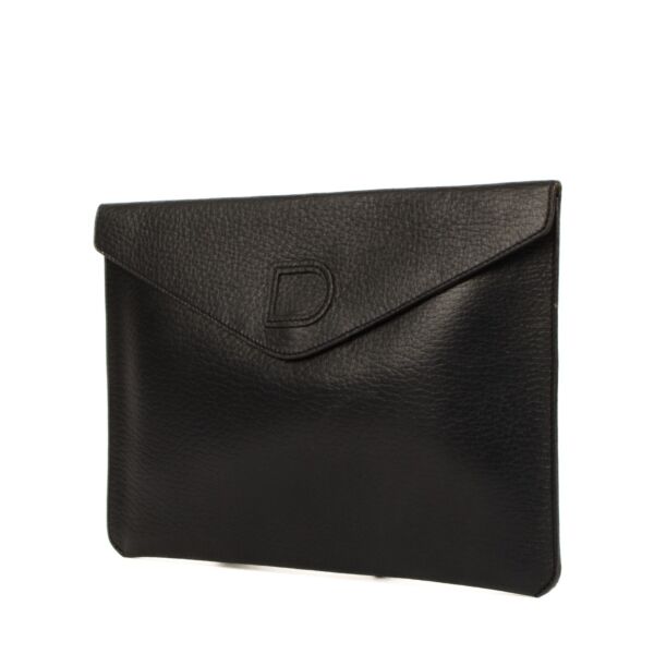 Delvaux Dark Blue Vintage Envelope Pouch 