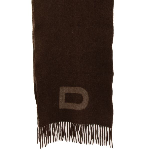 Delvaux Brown Cashmere Scarf