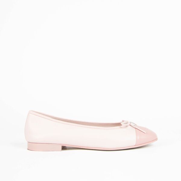 Shop this 100% authentic Chanel Pink Leather Ballet Flats at Labellov.com
