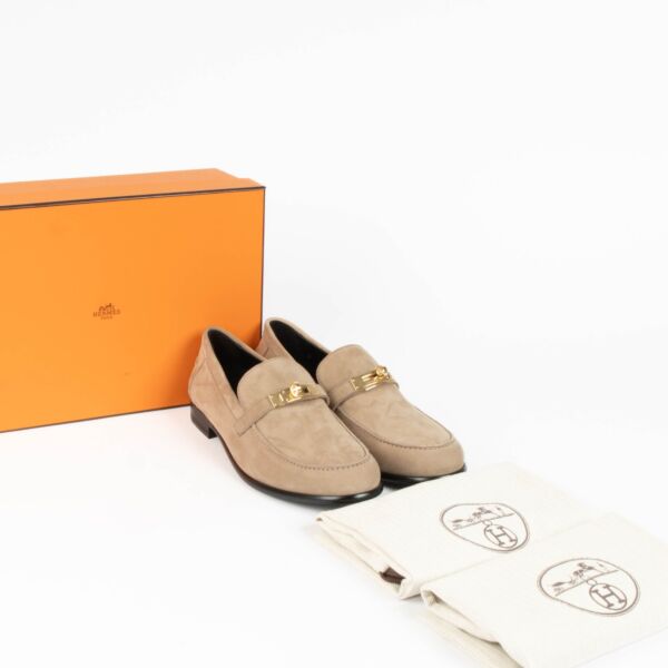 Hermès Beige Sable Destin Loafer - size 39
