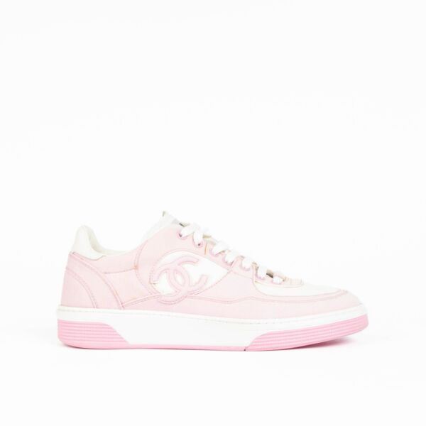 Chanel Pink Canvas Sneakers - size 40