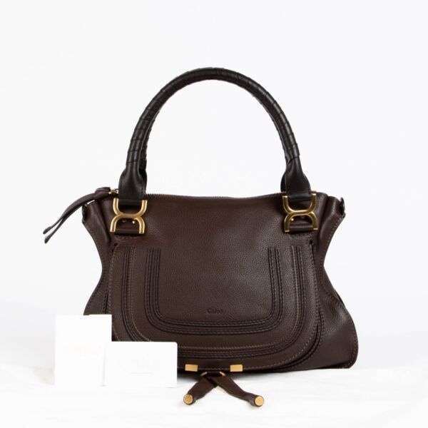 Chloé Brown Medium Marcie Top Hanlde Bag