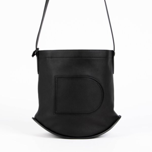 Authentic pre-loved Delvaux Black Allure Pin PM Crossbody Bag on Labellov.com