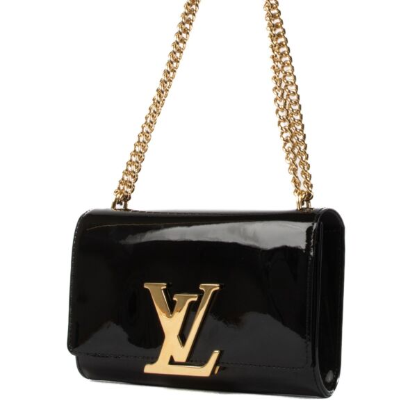Louis Vuitton Black Vernis Louise Chain Bag