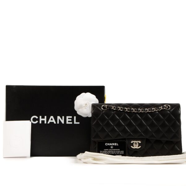 Chanel Black Lambskin Medium Classic Flap Bag
