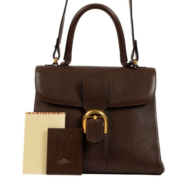 Delvaux Brown Leather Brillant MM + Strap
