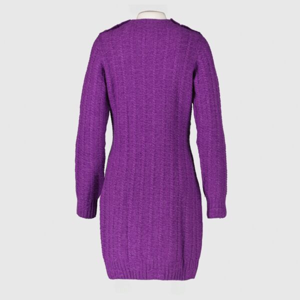 Chanel 23B Purple Cashmere Knit Dress - Size 36